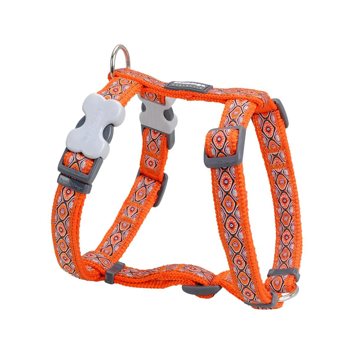 Red Dingo Dog Harness Snake Eyes Orange - Image 6