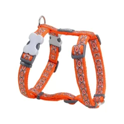 Red Dingo Dog Harness Snake Eyes Orange