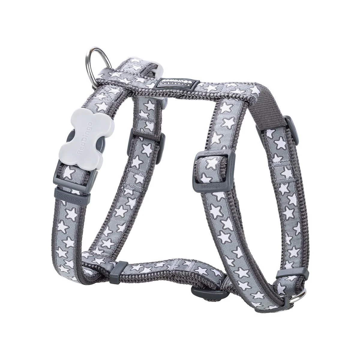 Red Dingo Dog Harness Stars Cool Grey - Image 12