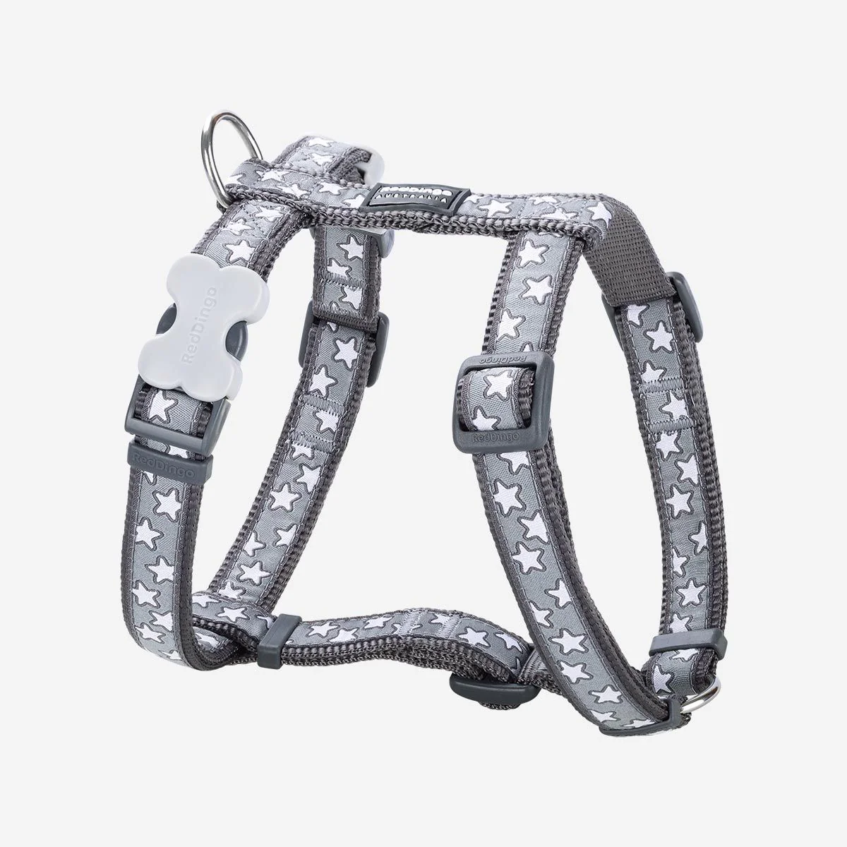 Red Dingo Dog Harness Stars Cool Grey - Image 7