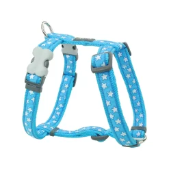 Red Dingo Dog Harness Stars White On Turquoise