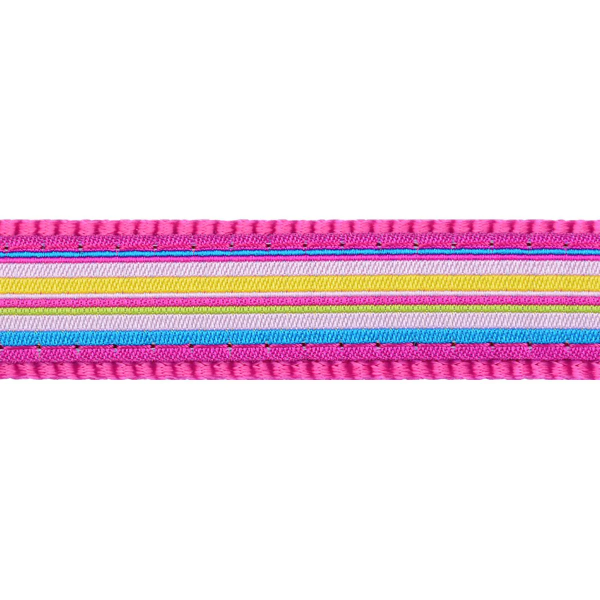 Red Dingo Dog Lead Horizontal Stripes Hot Pink - Image 8