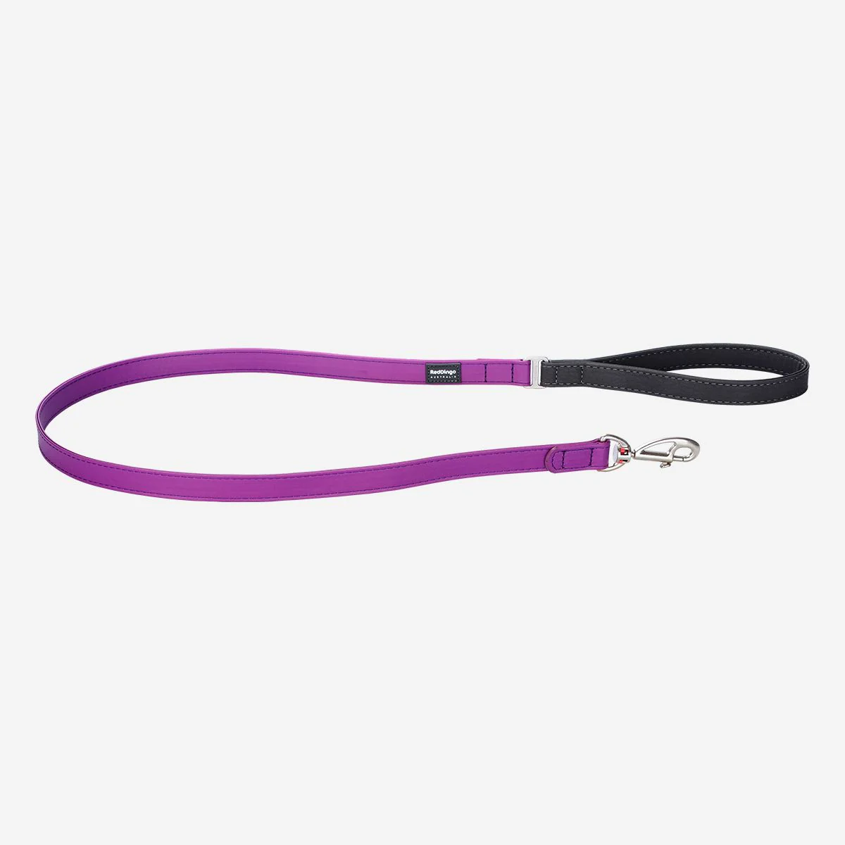 Red Dingo Dog Lead Vegan Leather Purple - Image 9