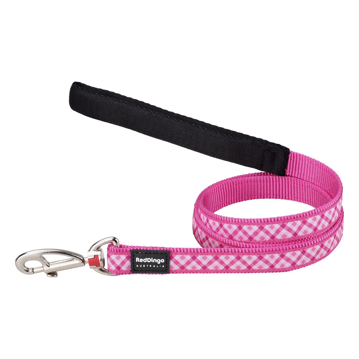 Red Dingo Dog Lead Gingham Hot Pink - Image 12