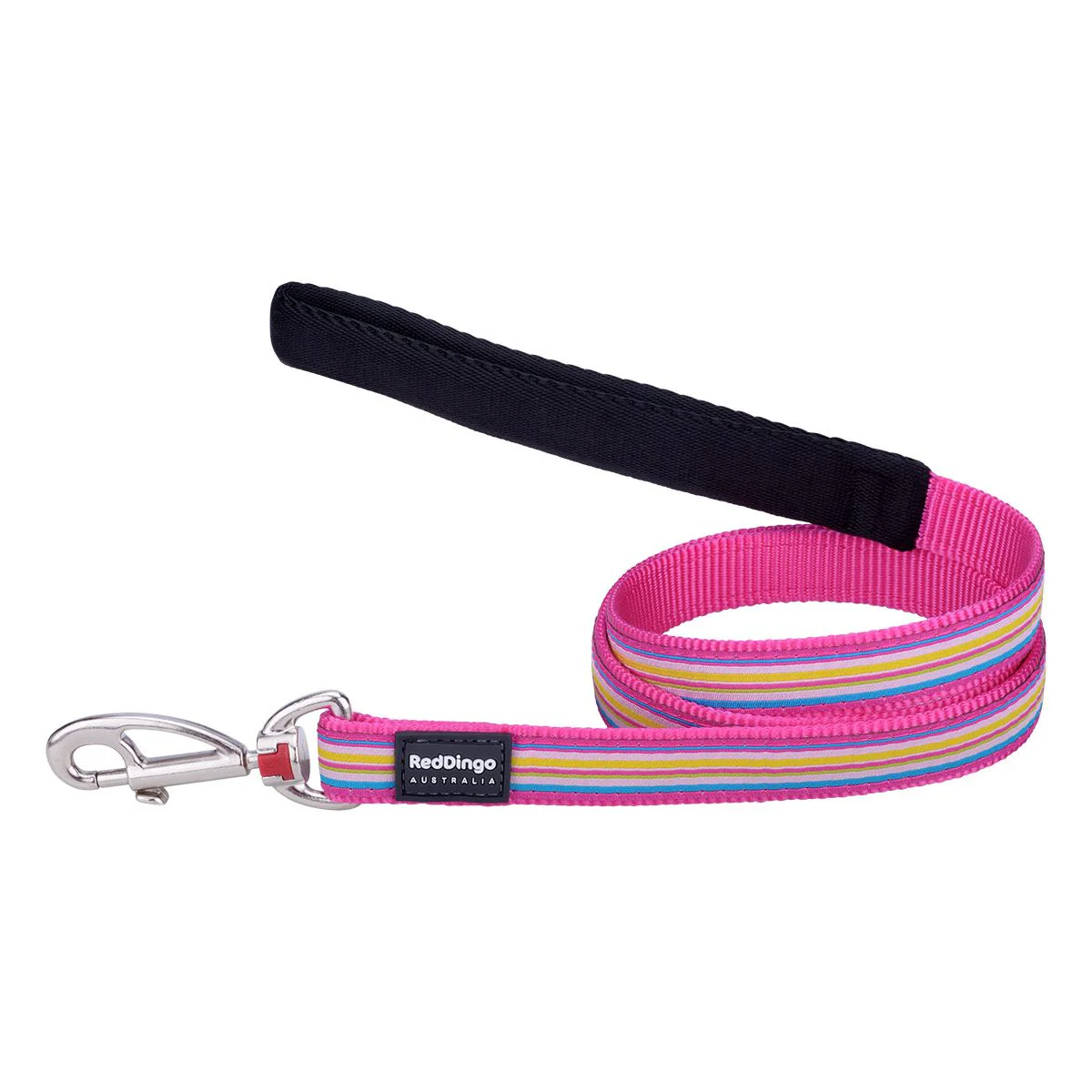 Red Dingo Dog Lead Horizontal Stripes Hot Pink - Image 12