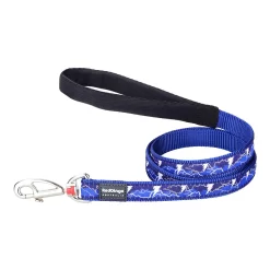 Red Dingo Dog Lead Lightning Dark Blue