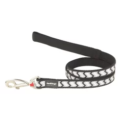 Red Dingo Dog Lead Reflective Ziggy Black