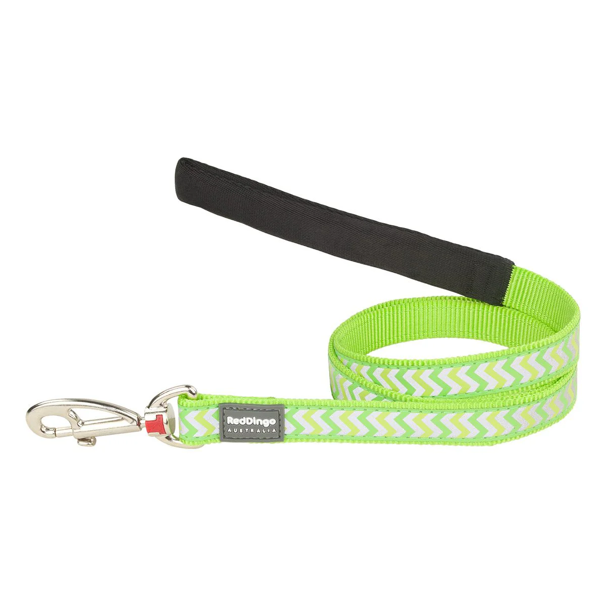 Red Dingo Dog Lead Reflective Ziggy Lime Green - Image 6