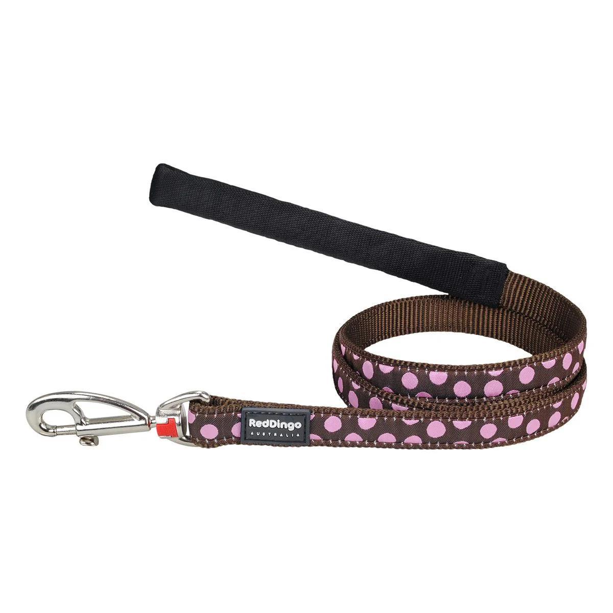Red Dingo Dog Lead Pink Spots On Brown - Image 6