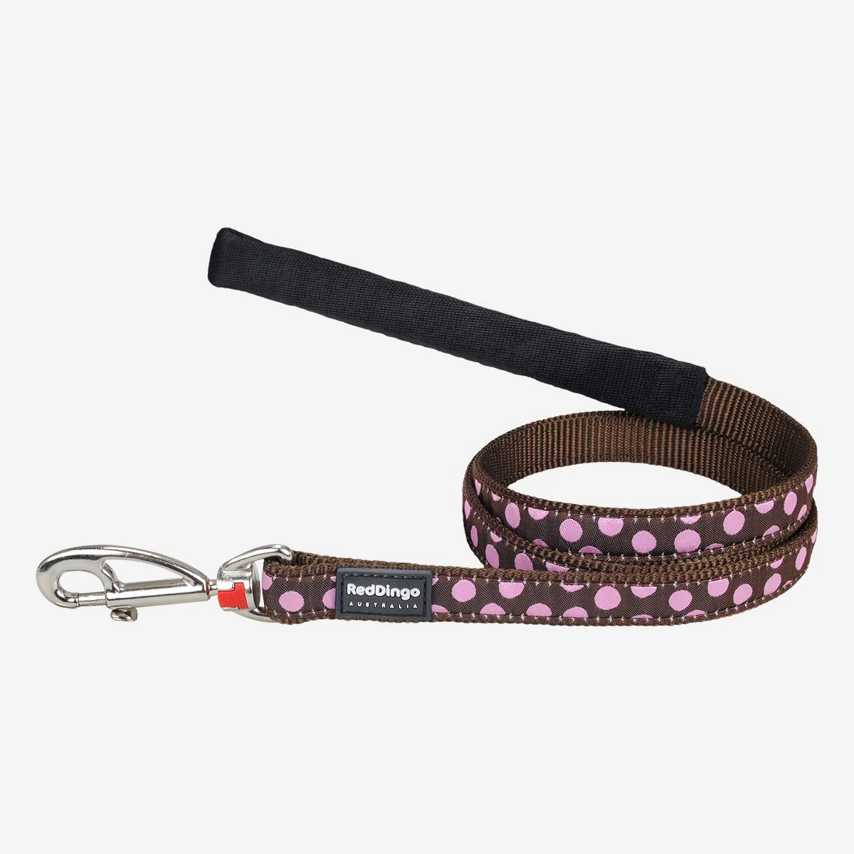 Red Dingo Dog Lead Pink Spots On Brown - Image 7