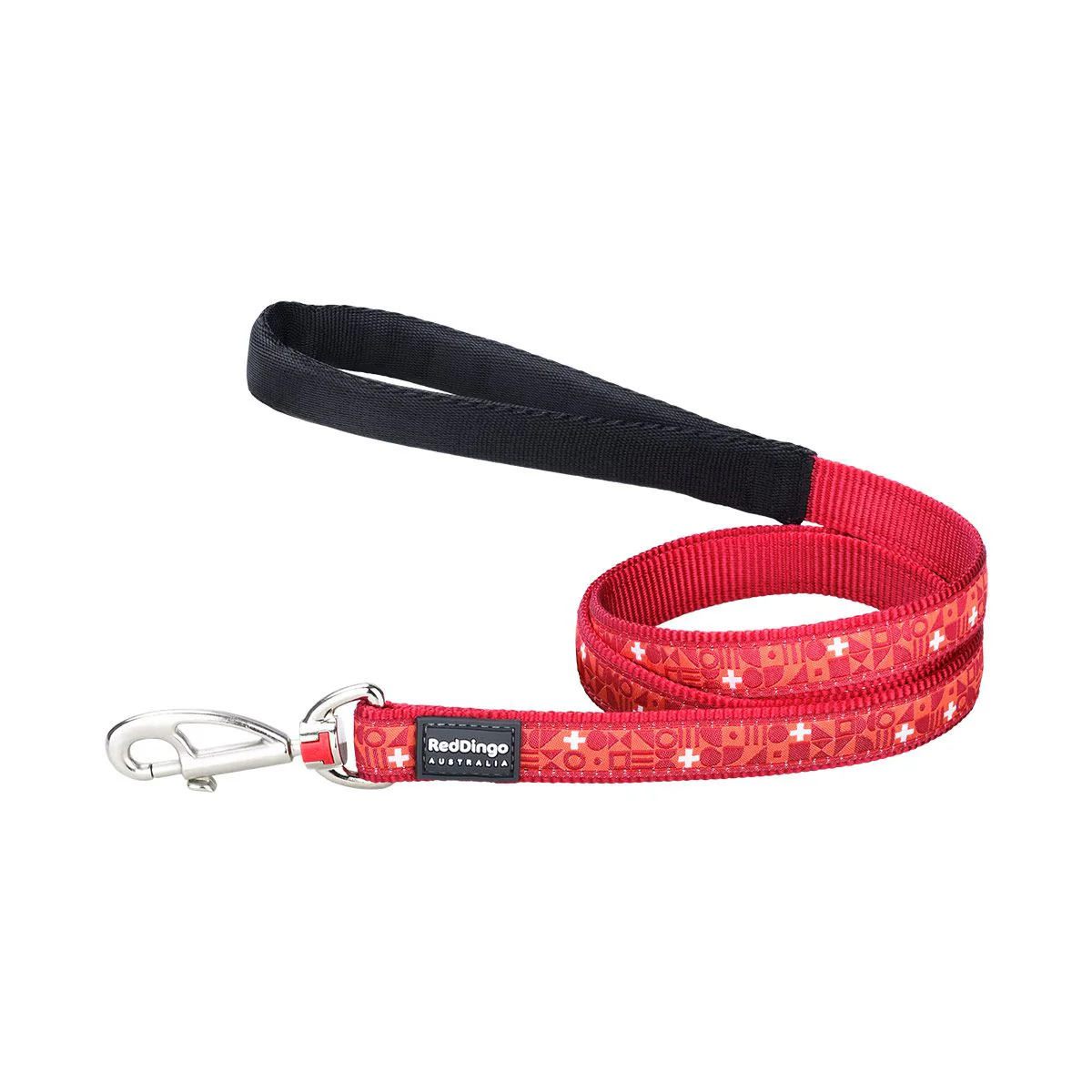 Red Dingo Dog Lead Swiss Cross Red - Image 6