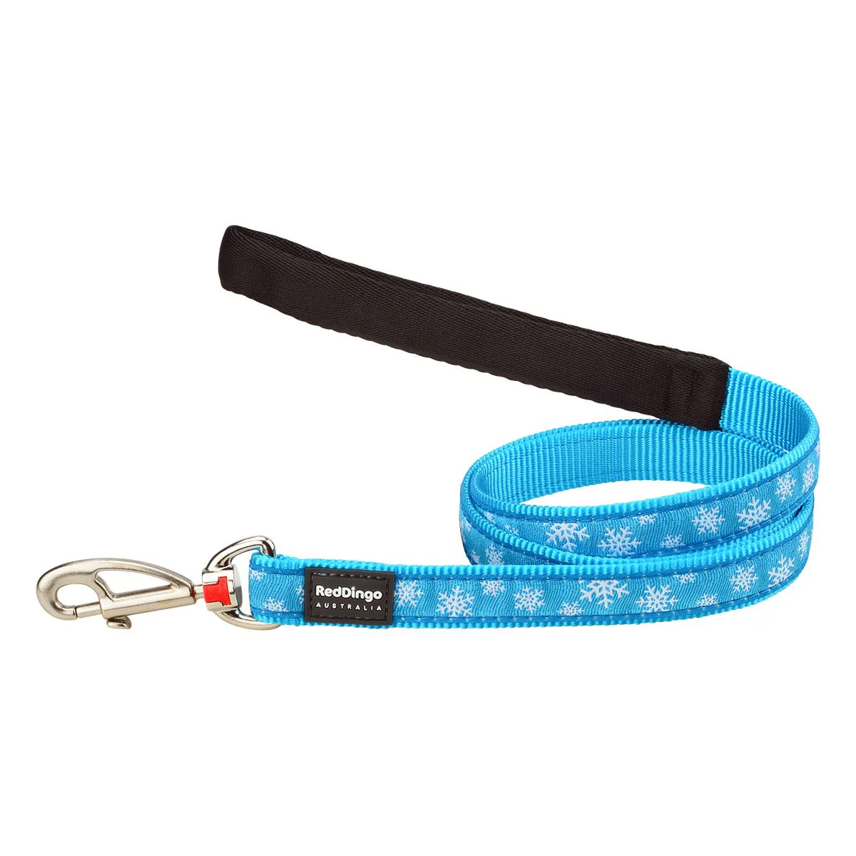 Red Dingo Dog Lead Snowflake Turquoise