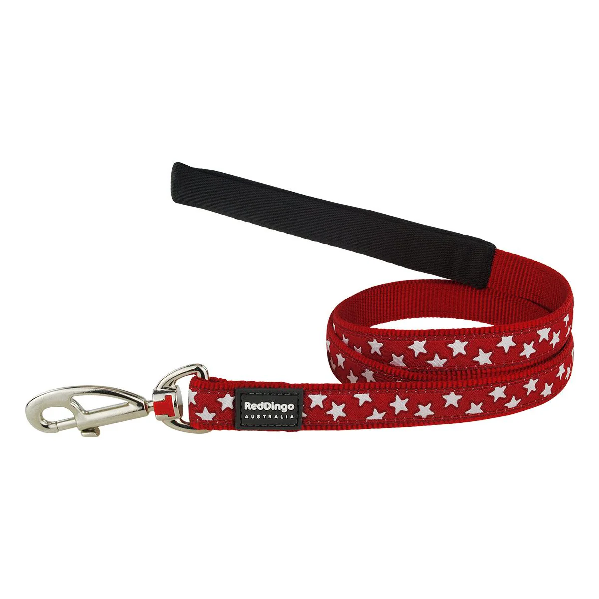 Red Dingo Dog Lead Stars White On Red - Image 7