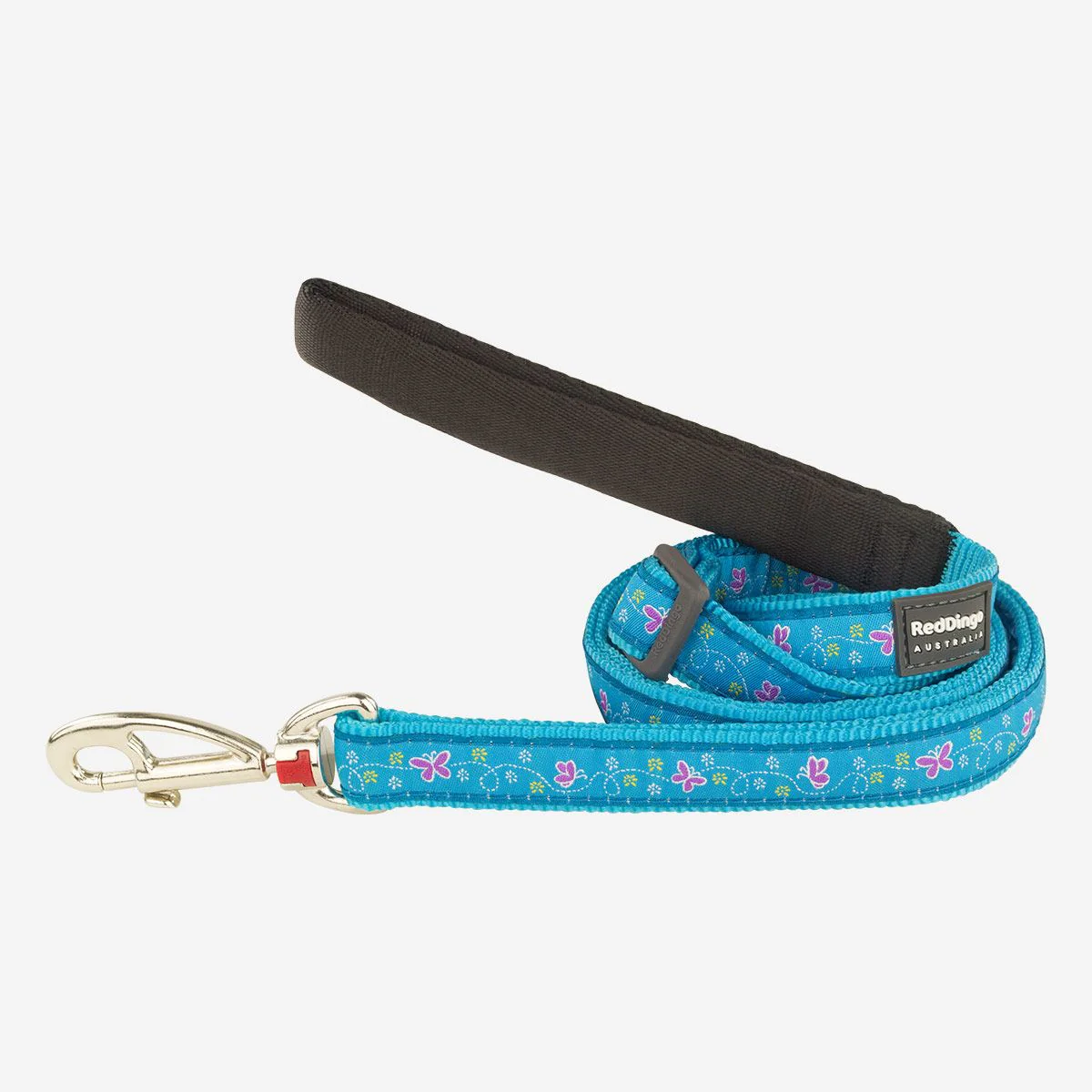 Red Dingo Adjustable Dog Lead Butterfly Turquoise - Image 7
