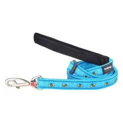 Red Dingo Adjustable Dog Lead Bumble Bee Turquoise