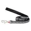 Red Dingo Adjustable Dog Lead Cosmos Black