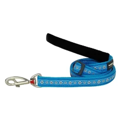 Red Dingo Adjustable Dog Lead Daisy Chain Turquoise