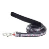 Red Dingo Adjustable Dog Lead Flamingo Cool Grey