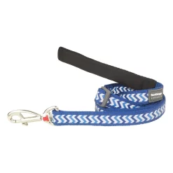 Red Dingo Adjustable Dog Lead Reflective Ziggy Dark Blue