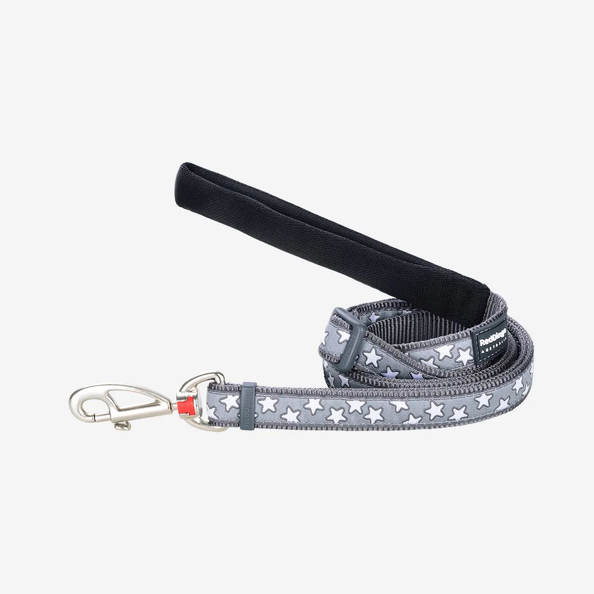 Red Dingo Adjustable Dog Lead Stars Cool Grey - Image 7