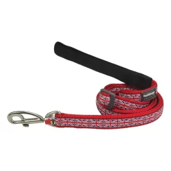 Red Dingo Adjustable Dog Lead Union Jack Flag On Red
