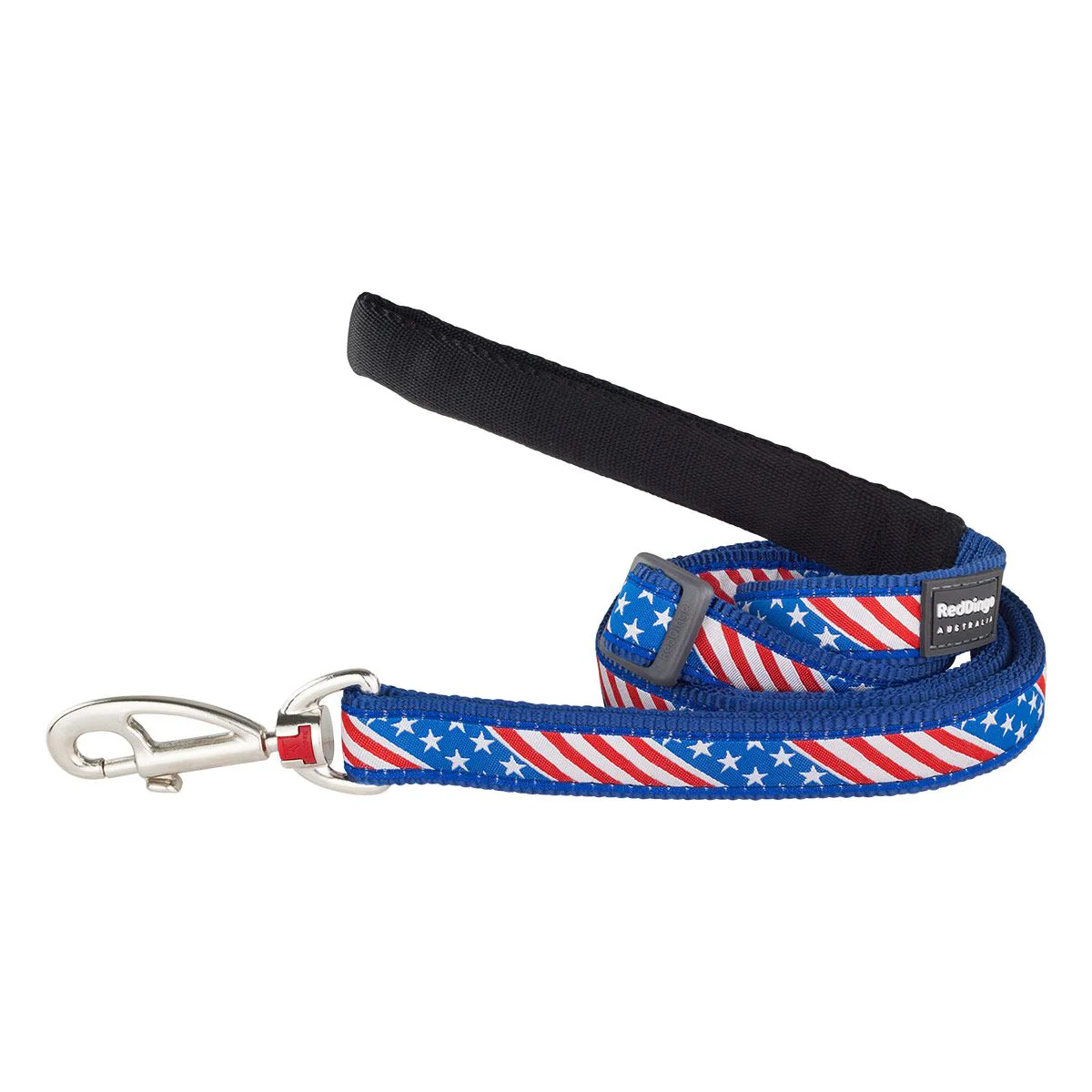 Red Dingo Adjustable Dog Lead Stars & Stripes US Flag Dark Blue - Image 6