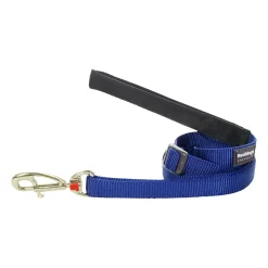 Red Dingo Adjustable Dog Lead Plain Dark Blue