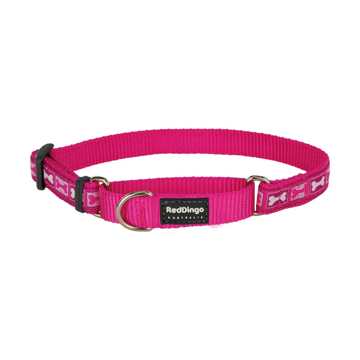 Red Dingo Martingale Dog Collar Bone Yard Hot Pink - Image 6