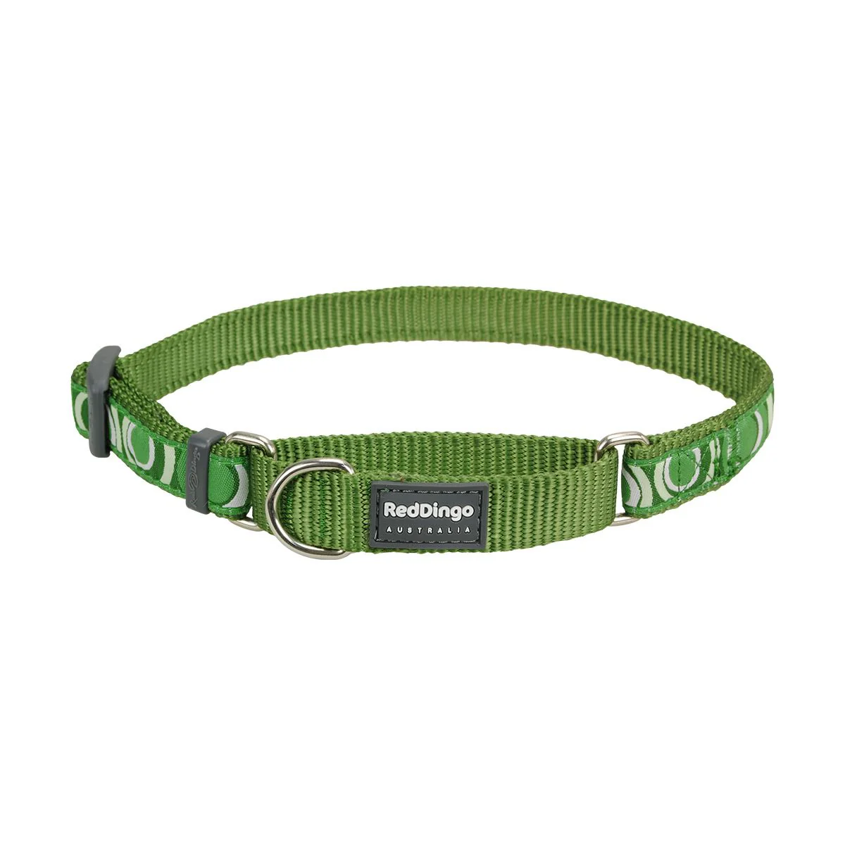 Red Dingo Martingale Dog Collar Circadelic Green - Image 9