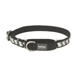Red Dingo Martingale Dog Collar Reflective Ziggy Black