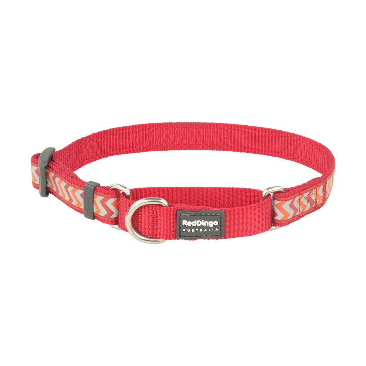 Red Dingo Martingale Dog Collar Reflective Ziggy Red - Image 6