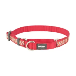 Red Dingo Martingale Dog Collar Reflective Ziggy Red