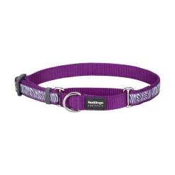 Red Dingo Martingale Dog Collar Safari Purple