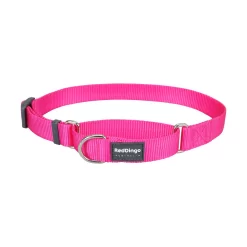 Red Dingo Martingale Dog Collar Plain Hot Pink