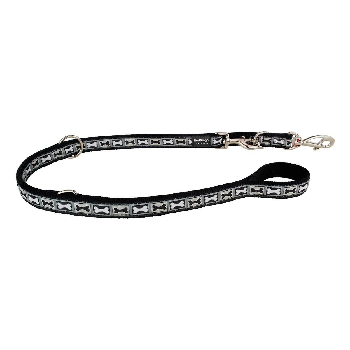 Red Dingo Multipurpose Dog Lead Bone Yard Black - Image 6