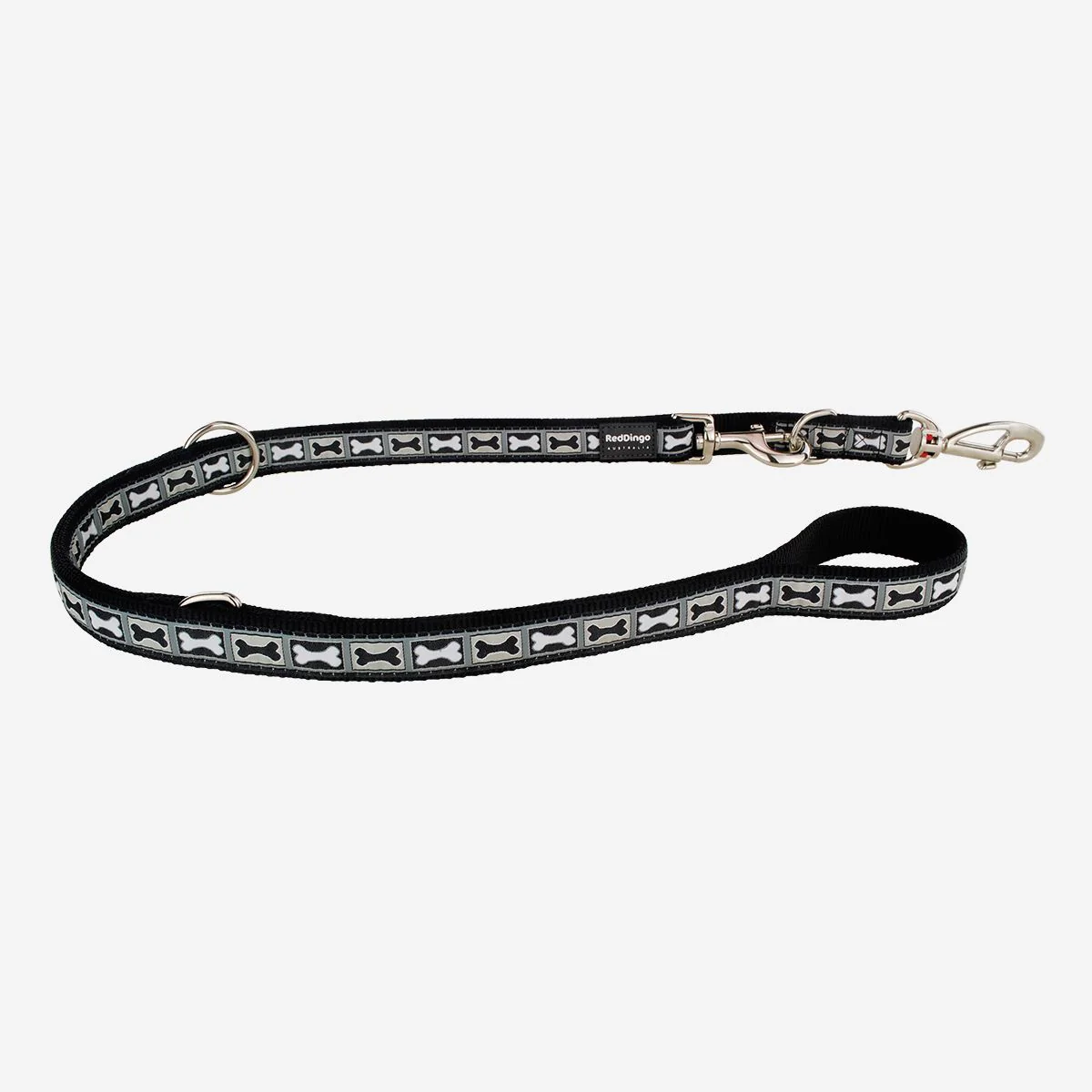 Red Dingo Multipurpose Dog Lead Bone Yard Black - Image 4