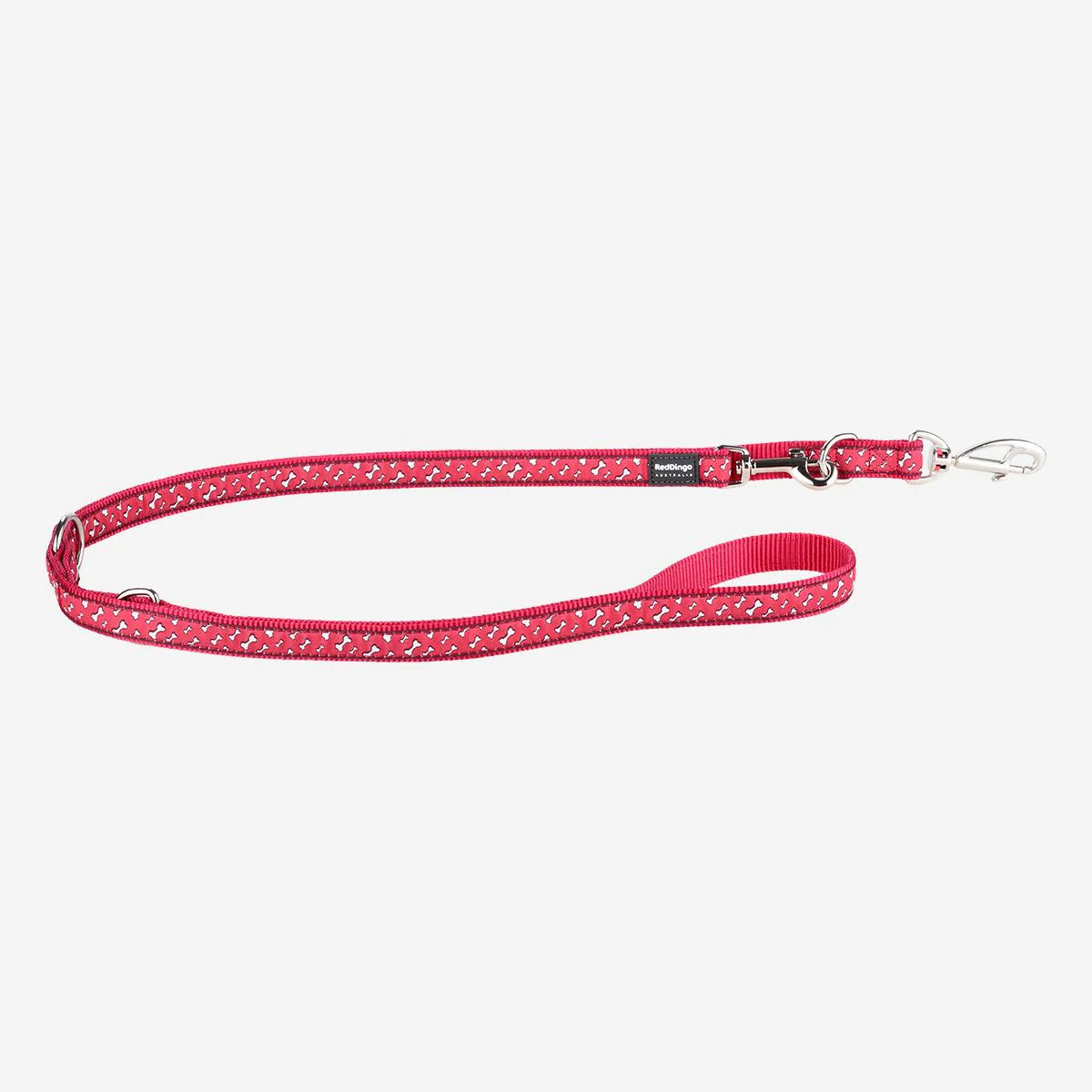 Red Dingo Multipurpose Dog Lead Flying Bones Red - Image 7