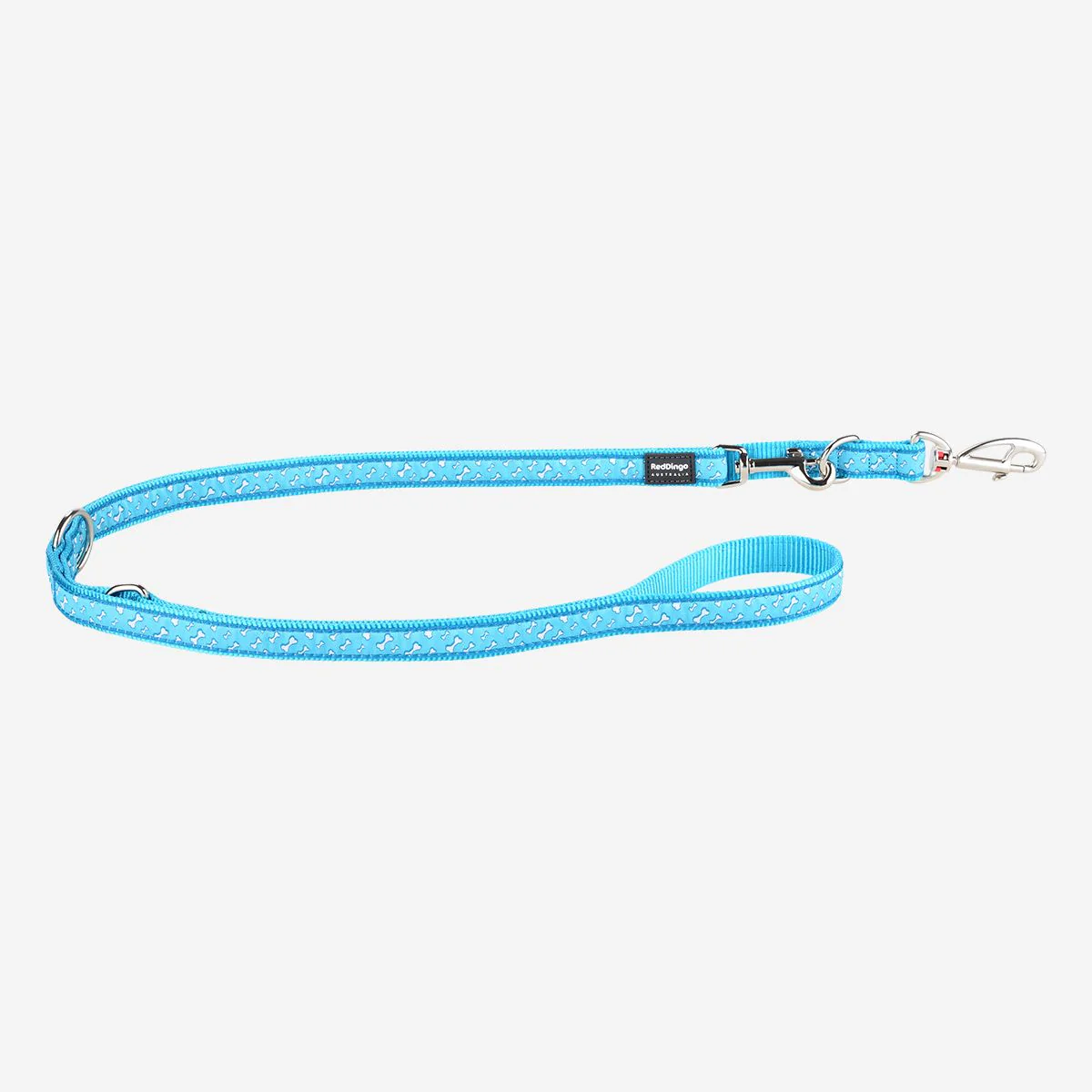 Red Dingo Multipurpose Dog Lead Flying Bones Turquoise - Image 7