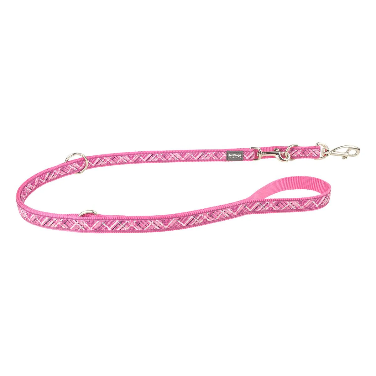 Red Dingo Multipurpose Dog Lead Flanno Hot Pink