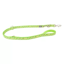 Red Dingo Multipurpose Dog Lead Flanno Lime Green