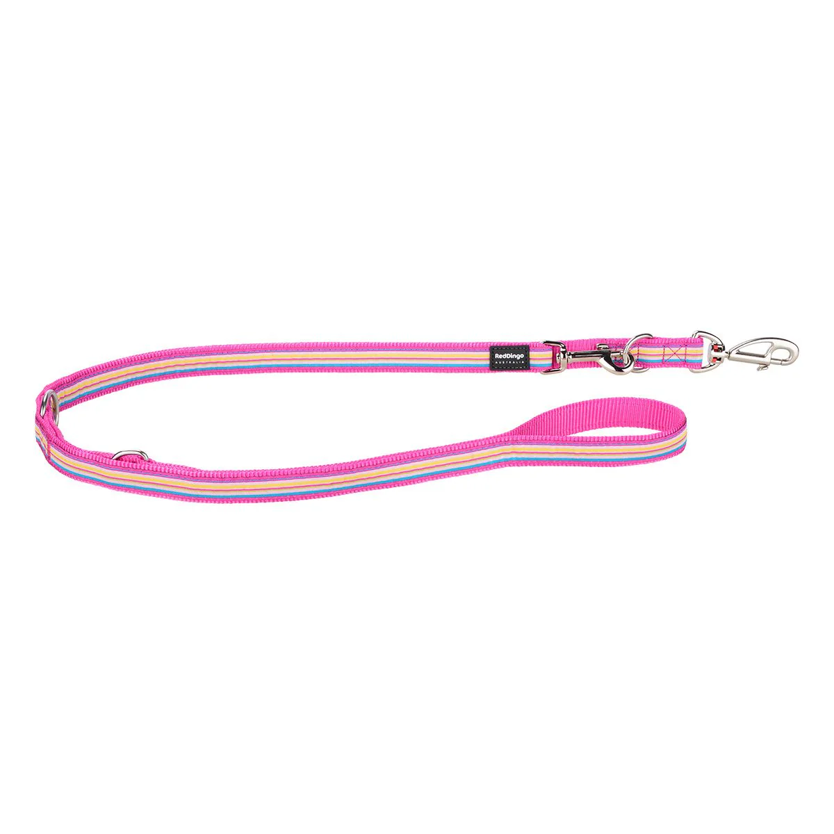 Red Dingo Multipurpose Dog Lead Horizontal Stripes Hot Pink - Image 9