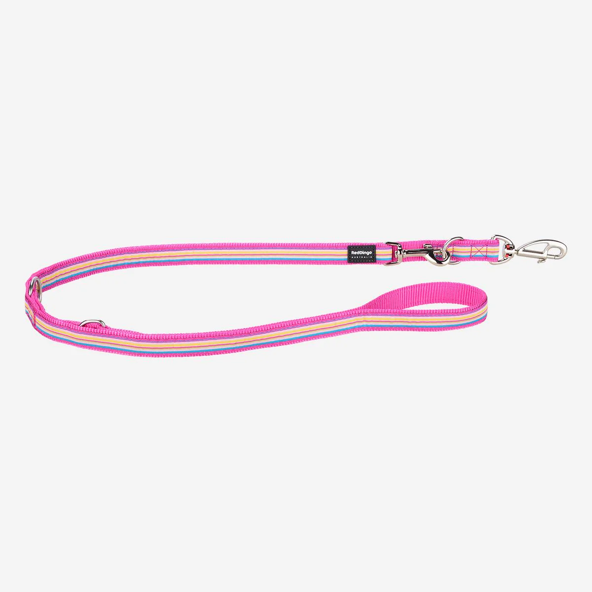 Red Dingo Multipurpose Dog Lead Horizontal Stripes Hot Pink - Image 7