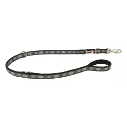 Red Dingo Multipurpose Dog Lead Paw Impressions Black