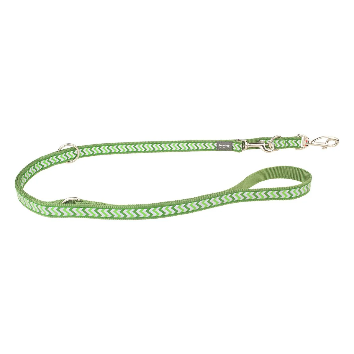 Red Dingo Multipurpose Dog Lead Reflective Ziggy Green - Image 12