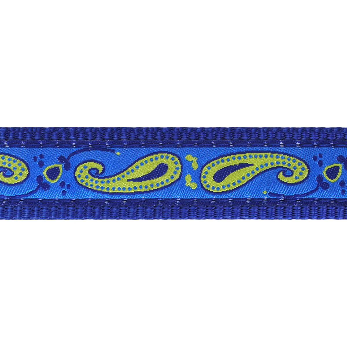 Red Dingo Adjustable Dog Lead Paisley Blue With Green Dark Blue - Image 11