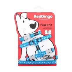 Red Dingo Puppy Kit White Stars On Turquoise