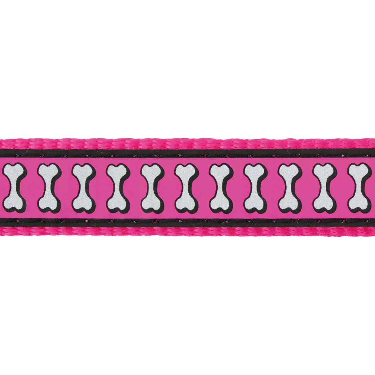 Red Dingo Martingale Dog Collar Reflective Bones Hot Pink - Image 9