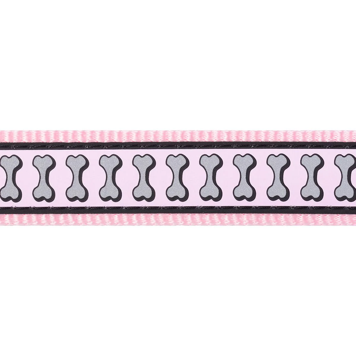 Red Dingo Adjustable Dog Lead Reflective Bones Pink - Image 5