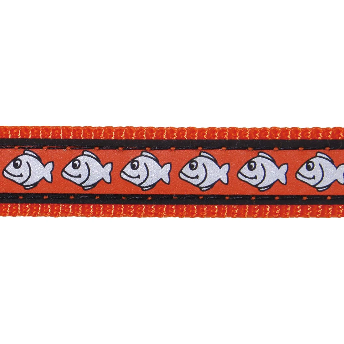 Red Dingo Cat Collar Reflective Fish Orange - Image 5