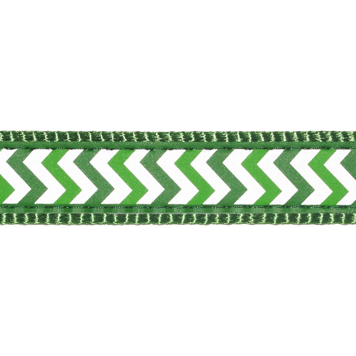 Red Dingo Martingale Dog Collar Reflective Ziggy Green - Image 2